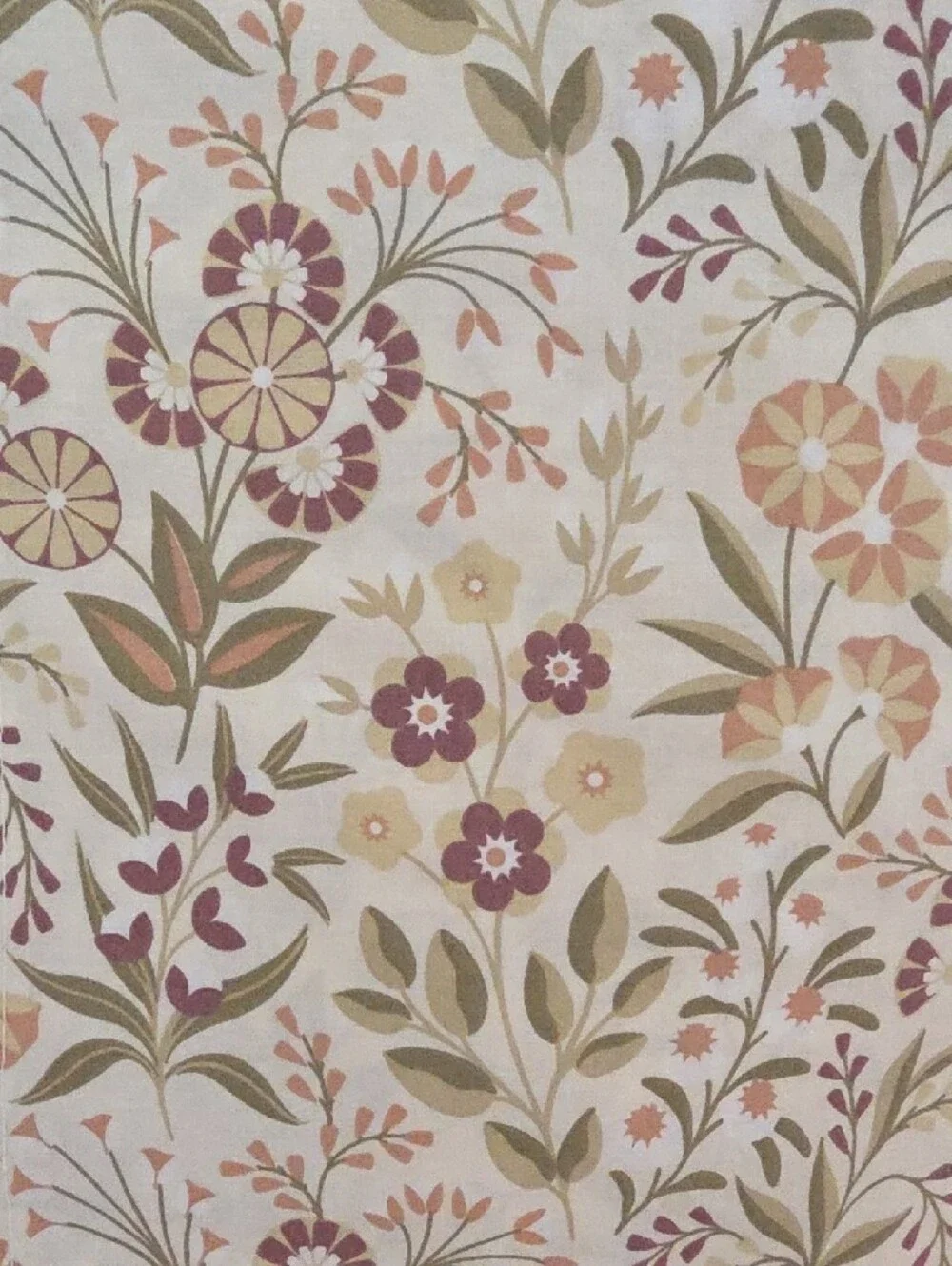 The Company Store Mid-Century Botanical Muted Floral Cotton King Pillow Shams